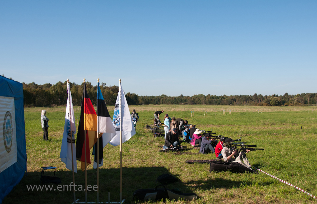 Before competition some test-shooting